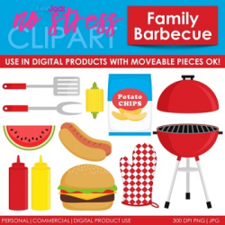 Family Barbecue Clip Art (Digital Use Ok!) by FlapJack Educational ...
