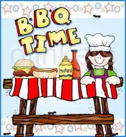 BBQ card, barbecue clip art, barbecue invitation, summer clip art ...