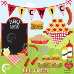 BBQ Clipart, Barbecue Clipart, Picnic clipart, African American ...