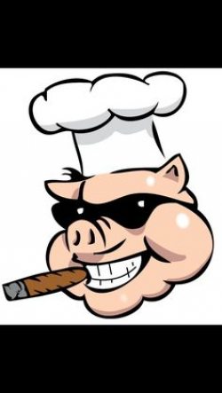 BBQ Smoker Clip Art Free | Pig Chef leaning on BBQ Smoker | Photos ...