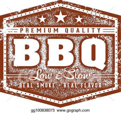 EPS Vector - Vintage barbecue bbq restaurant sign. Stock Clipart ...