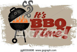 EPS Illustration - It's bbq time. Vector Clipart gg60355696 - GoGraph