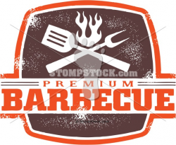 Vintage Style BBQ Clip Art Sign | StompStock - Royalty Free Stock ...