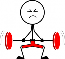 Weightlifter Cartoon Clipart Image - Cartoon Weightlifter Struggling ...