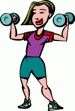 Clipart woman lifting barbell - Clip Art Library