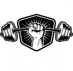 Bodybuilding Logo #5 Shield Barbell Bar Weightlifting Fitness ...