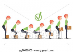 Vector Art - Safe lifting of heavy items. EPS clipart gg80032003 ...
