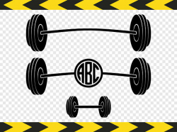 Dumbbell Weight lifting SVG Clipart Monogram frame Fitness