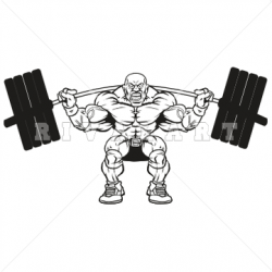 Sports Clipart Image of Weightlifter Weight Bar Weightlifter ...