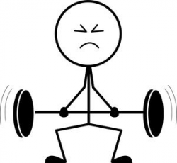Weakling Cartoon Clipart Image: Skinny, Scrawny Weightlifter ...