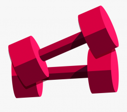 Dumbbell Clipart Pink - Red Dumbbell Clipart #1589527 - Free ...