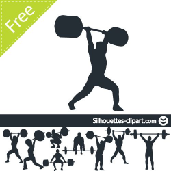 Weight Lifting vector silhouette | silhouettes clipart | Silhouettes ...