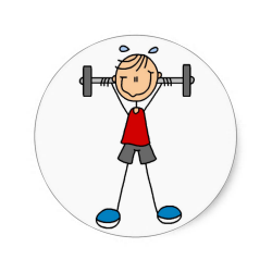 Stick Figure Lifting Weights Sticker | Stick Figures | Pinterest ...