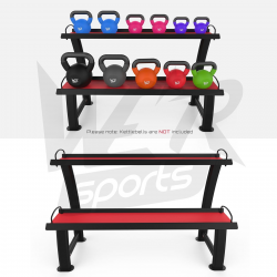2 Tier Home Gym Kettlebell Weight Storage Display Stand Rack For ...