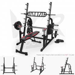 We R Sports Adjustable Weight Lifting Squat Rack Gym Bench Press ...