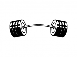 Barbell Bodybuilding Lifting Fitness Equipment Workout Exercise .SVG ...