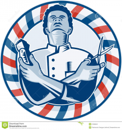 African American Barber Clipart