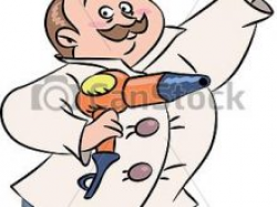 barber clipart funny barber cartoon holding scissors and hairdryer ...