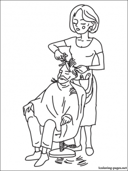 pole with a worm Colouring Pages (page 2), barber coloring pages ...