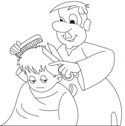 Barber coloring pages