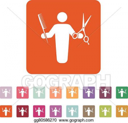 Vector Stock - The barber avatar icon. barbershop and hairdresser ...