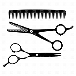 Hair Scissors And Comb Clipart | Free download best Hair ...
