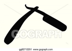 Clip Art Vector - Cut throat razor silhouette. Stock EPS gg82712251 ...