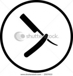 Clip Art Image: Barber Knife Symbol