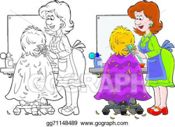 Vector Clipart - Hairdresser. Vector Illustration gg71148489 ...