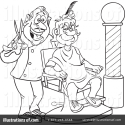 Barber Clipart #1218542 - Illustration by LaffToon