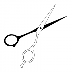 Amazing Of Hair Scissors Clipart Black And White - Letter Master