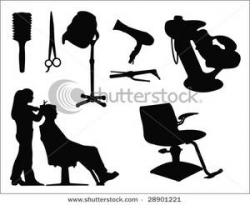 Clipart Picture: Silhouettes of a Barbershop