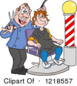 Hairdressers Cutting Hair Clipart