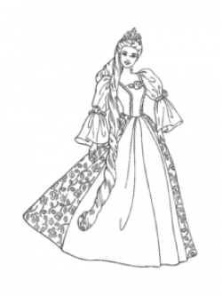 Barbie Princess Coloring Pages | Free Images at Clker.com - vector ...