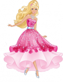 Barbie clipart cartoon character - Pencil and in color barbie ...