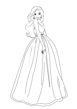 Easy Barbie Coloring Pages# 2221591