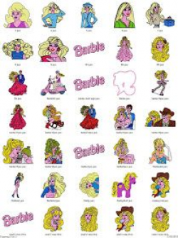 Free Machine Embroidery Designs Download: Barbie - 99 designs ...