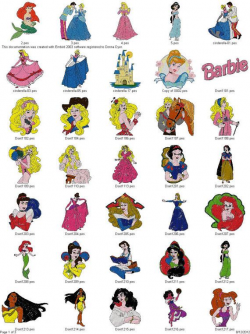 INSTANT DOWNLOAD - 75 Best of Disney Princess and Barbie Machine ...