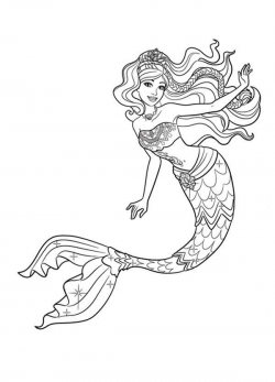 Neoteric Design Inspiration Mermaid Coloring Pages Excellent Barbie ...