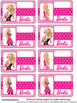 Name Tag Party Decorations | Barbie Birthday Party Ideals ...
