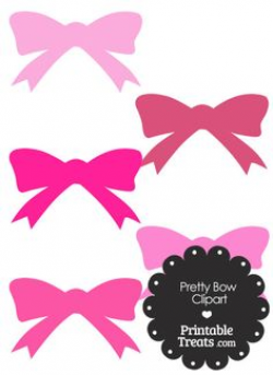 Large Pink Vector Bows Clipart - Double Bow Clip Art, Gift Bow Clip ...