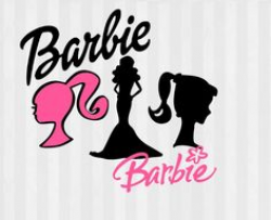 Vintage Barbie Clip art, Barbie SVG, Barbie Silhouette, Barbie head ...