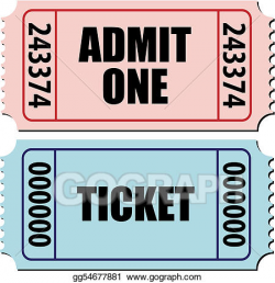 Vector Clipart - Admit one ticket. Vector Illustration ...