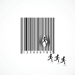Barcode clipart cartoon - Pencil and in color barcode clipart cartoon