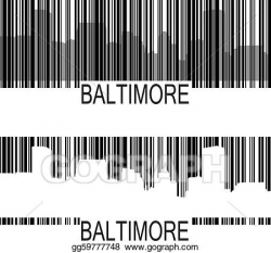 Vector Art - Baltimore barcode. Clipart Drawing gg59777748 - GoGraph