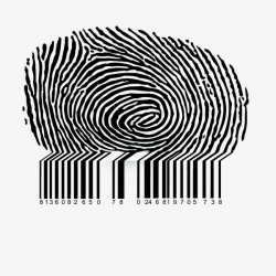 Creative Fingerprint And Barcode, Fingerprint, Barcode, Finger PNG ...