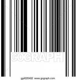 Stock Illustration - Empty barcode. Clipart Drawing gg4220402 - GoGraph
