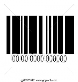 Vector Clipart - Barcode with serial number. Vector Illustration ...