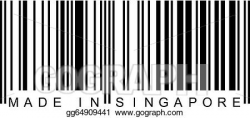 EPS Vector - Barcode - made in singapore. Stock Clipart Illustration ...