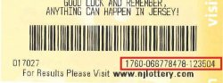 Bar Codes On Lottery Tickets